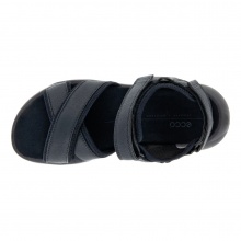 ECCO Sandale Chunky Sandal Flat Premium-Vollnarbenleder schwarz Damen